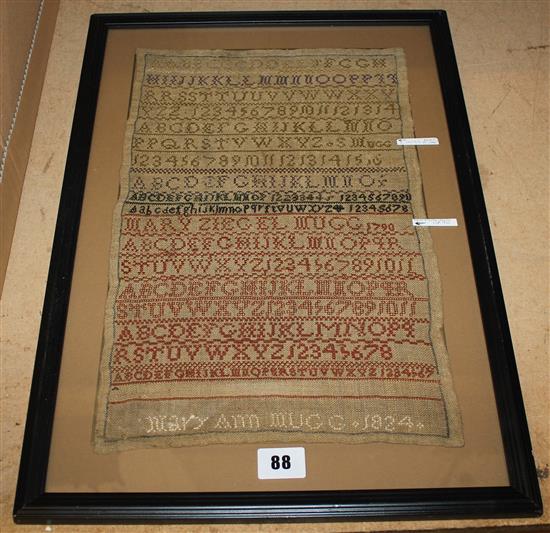 Late 18thC early 19thC sampler